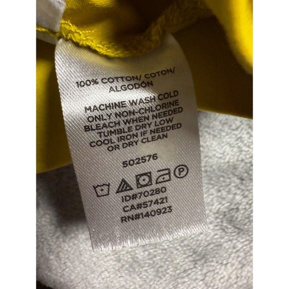 LOFT Belted Shorts High Waist Casual Everyday Yellow Size L - Picture 3 of 7